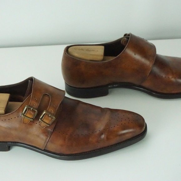 Stuarts Choice x Grenson Masterpiece Brown Broque Double Monk Shoes Sz 11.5 main image 5